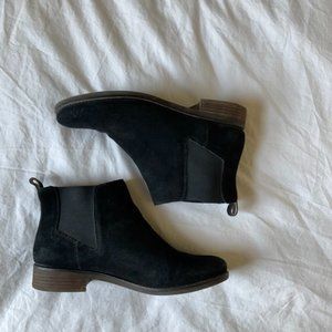 Lucky Brand Suede Black Booties Size 9.5